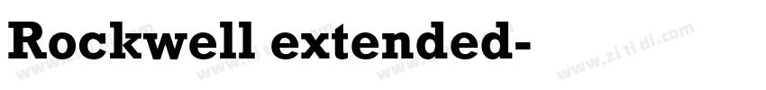 Rockwell extended字体转换